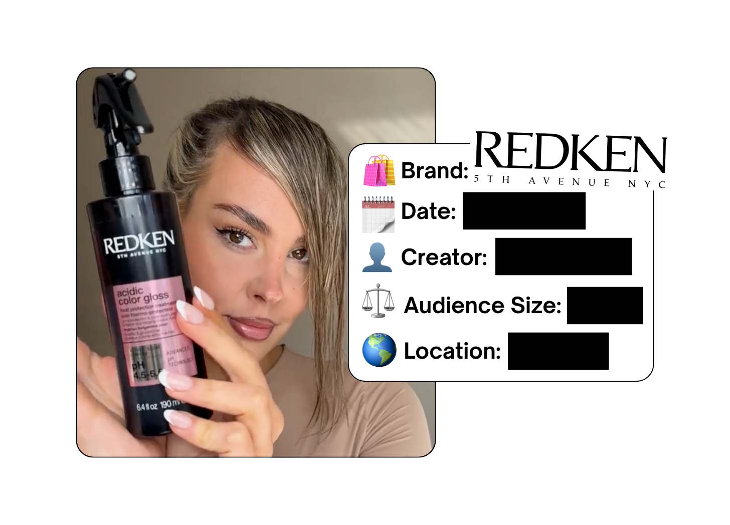 Spotted: Redken in a new paid collab