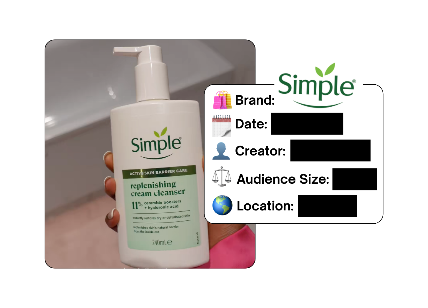 Spotted: Simple Skincare in a new paid collab