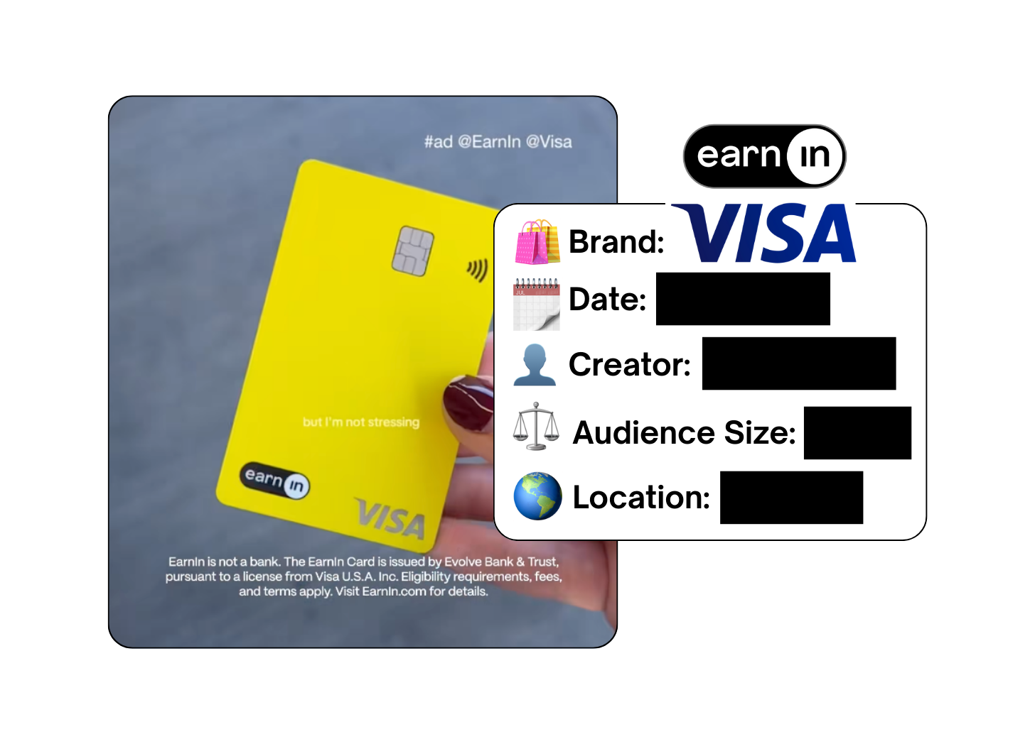 Spotted: EarnIn x Visa in a new paid collab
