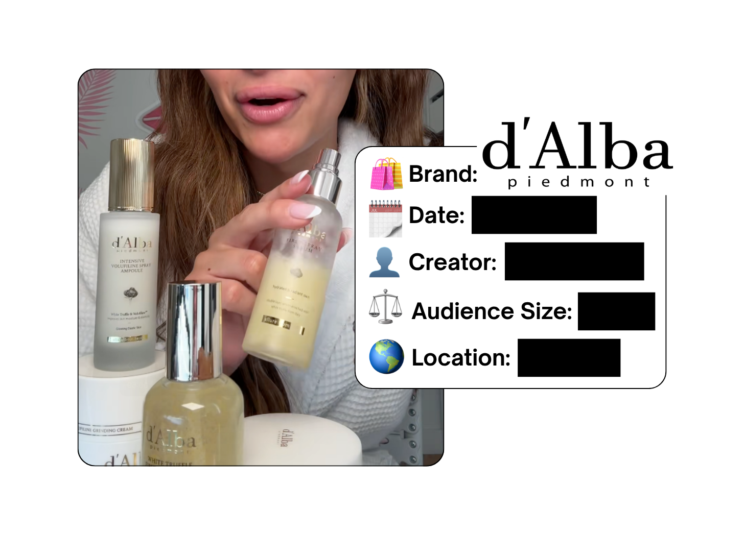 Spotted: d'Alba in a new paid collab