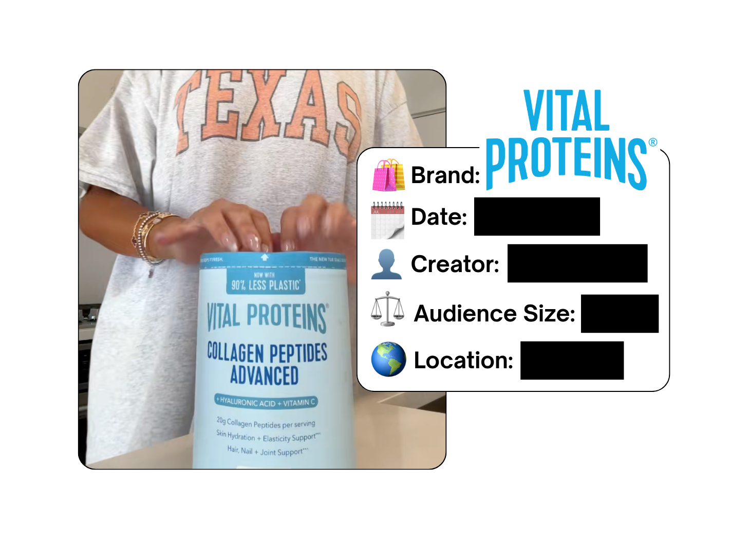 Spotted: Vital Proteins in a new paid collab