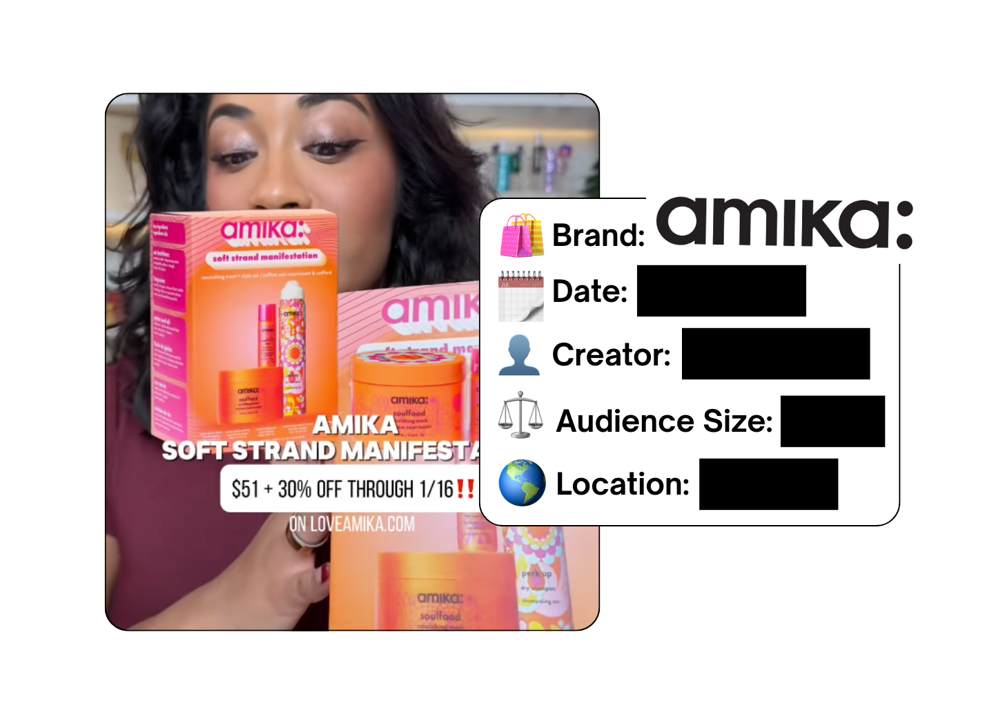 Spotted: Amika in a new paid collab