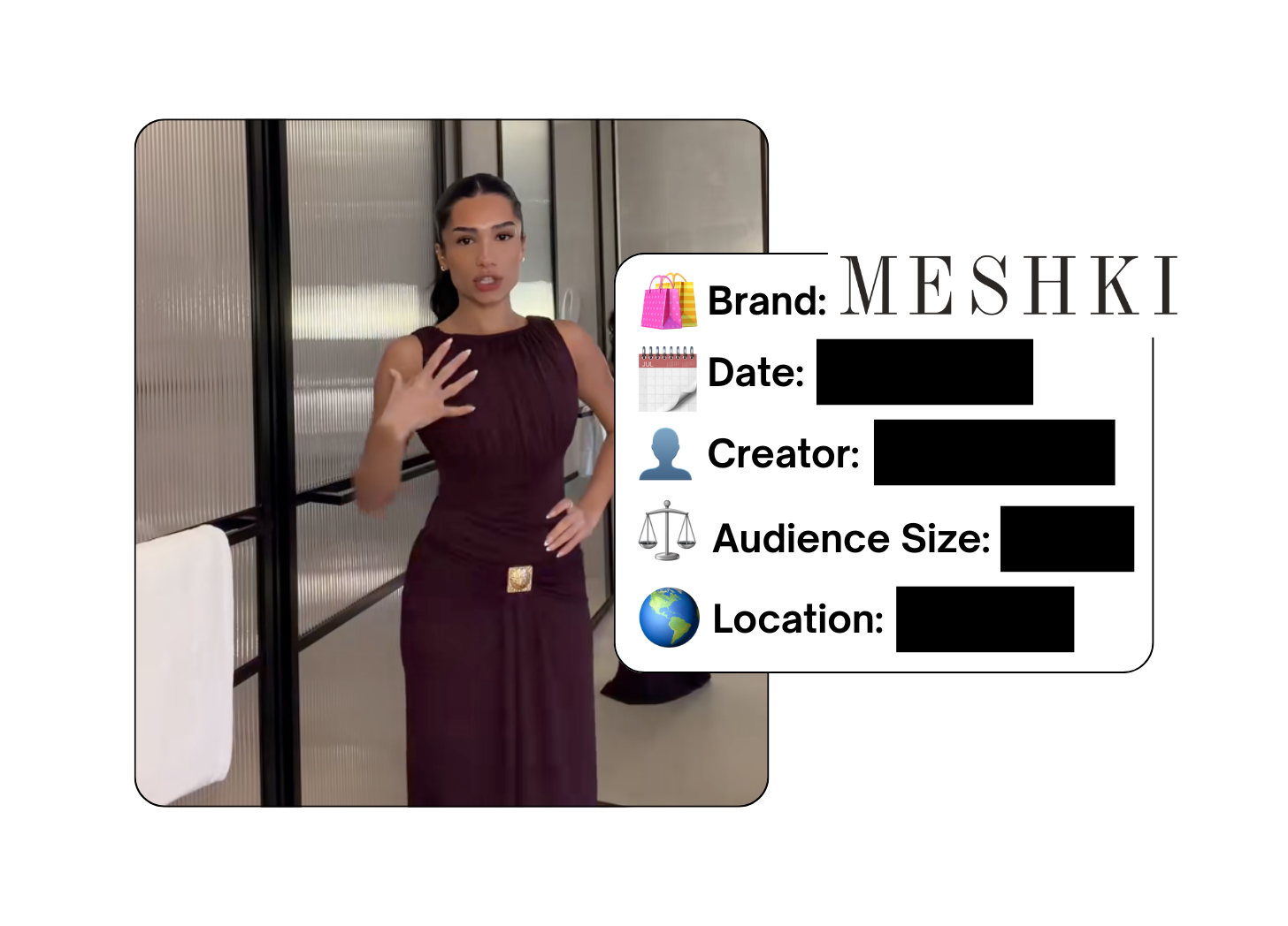 Spotted: Meshki in a new paid collab