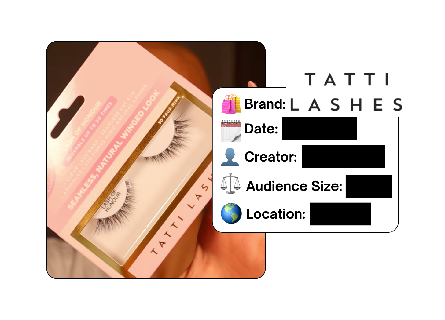 Spotted: TATTI LASHES in a new paid collab