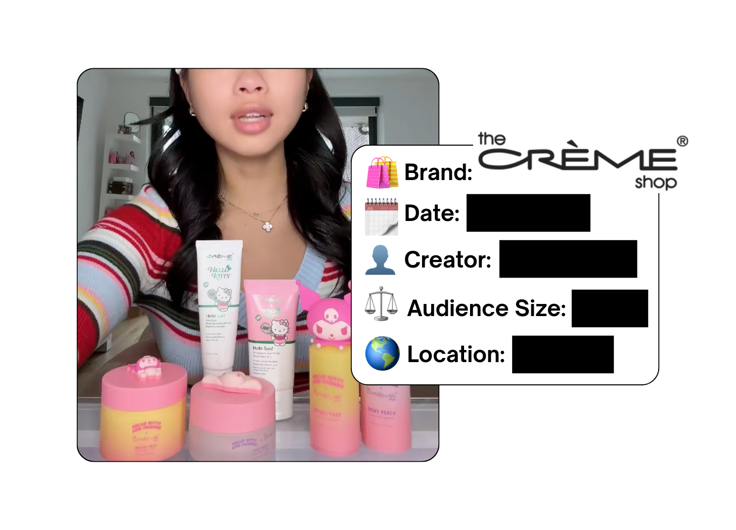 Spotted: The Crème Shop in a new paid collab