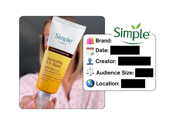 Spotted: Simple Skincare in a new paid collab