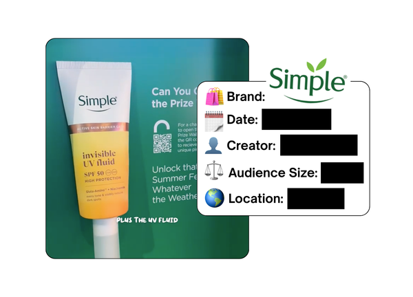 Spotted: Simple Skincare in a new paid collab