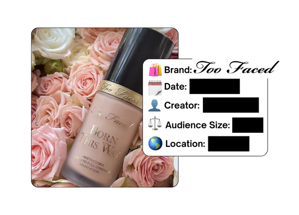 Spotted: Too Faced in a new paid collab