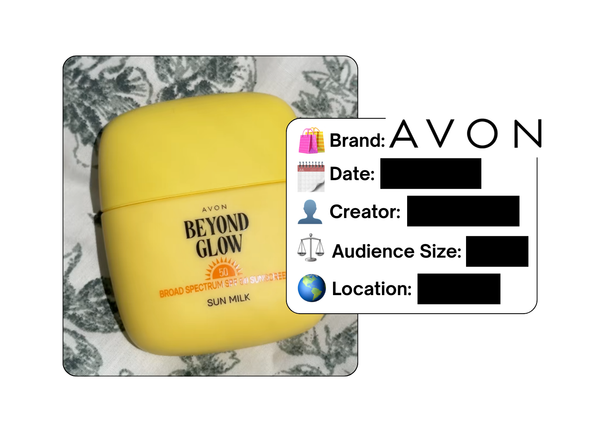 Spotted: Avon in a new paid collab