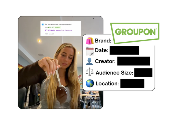 Spotted: Groupon in a new paid collab