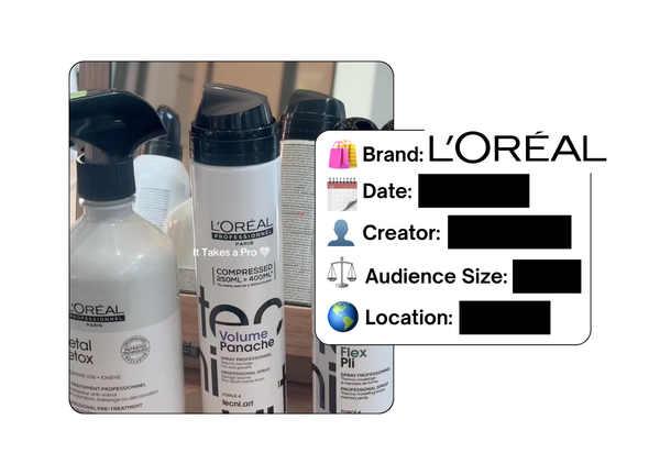 Spotted: L'Oreal in a new paid collab