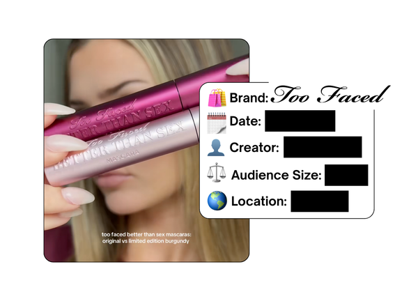 Spotted: Too Faced in a new paid collab