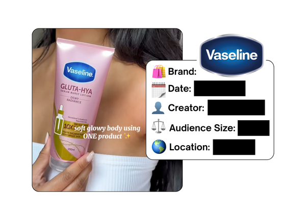 Spotted: Vaseline in a new paid collab